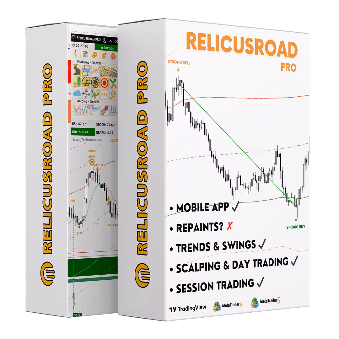 Premium RelicusRoad MT5 indicators and templates • Signal-driven entries and exits to reduce emotional trading • Systematic approach designed to keep traders active longer • Ongoing updates and support via Whop to protect your subscription value