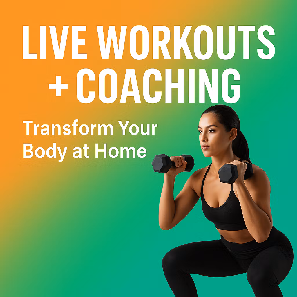 Live, coach-led workouts that remove planning and guesswork • Structured training calendar that builds consistency and habits • Real-time accountability to keep people showing up • Affordable monthly coaching compared to 1:1 personal trainers